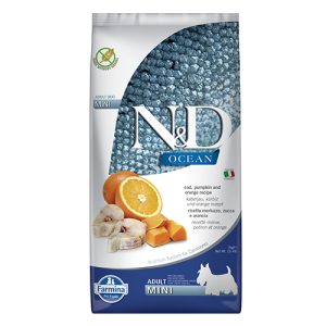 N&D DOG OCEAN ADULT MINI PUMPKIN 7 KG куче,тиква с риба треска и портокал