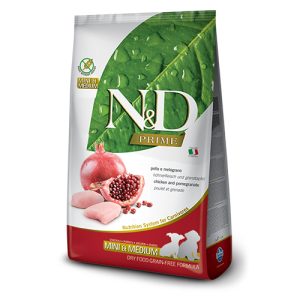 N&D PRIME DOG CHICKEN&POMEGR .PUPPY MINI&MED 7KG
