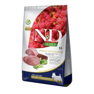 N&D DOG QUINOA Weight Management AD MINI 7 KG LAMB & BROCCOLI