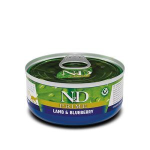 КонсерваN&D CAT PRIME LAMB&BLUEBERRY-консервирана храна за котки над 1 г., с агнешко и боровинки