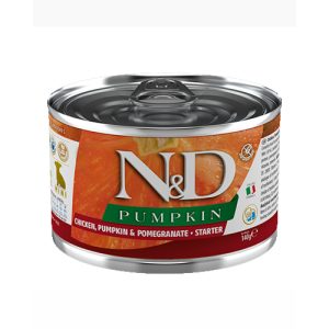 Консерва N&D DOG CHICKEN&PUMPKIN POMEGR STARTER MINI  140G