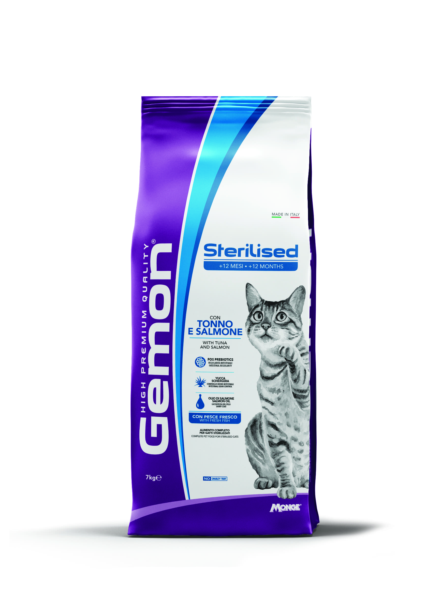 GEMON CAT Sterilised TUNA 7 KG- с риба тон за кастрирани котки