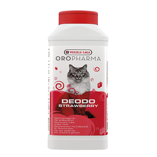 ORO. DEODO STRAWBERRY 750 ML-дезодорант на прах за котешка тоалетна с аромат на ягода