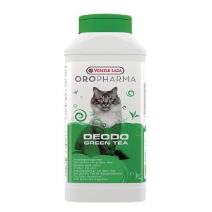 ORO. DEODO GREEN TEA 750 ML - дезодорант на прах за котешка тоалетна с аромат на зелен чай